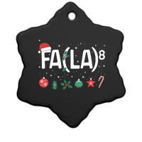 Fa (La)8 Funny Christmas Santa Fa La Math Teacher Ceramic Star Ornament