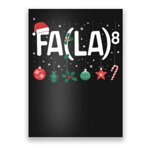 Fa (La)8 Funny Christmas Santa Fa La Math Teacher Poster