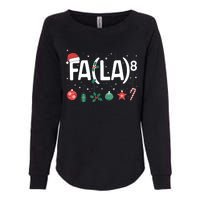 Fa (La)8 Funny Christmas Santa Fa La Math Teacher Womens California Wash Sweatshirt