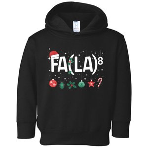 Fa (La)8 Funny Christmas Santa Fa La Math Teacher Toddler Hoodie