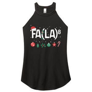 Fa (La)8 Funny Christmas Santa Fa La Math Teacher Women's Perfect Tri Rocker Tank