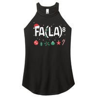 Fa (La)8 Funny Christmas Santa Fa La Math Teacher Women's Perfect Tri Rocker Tank