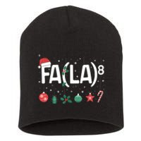 Fa (La)8 Funny Christmas Santa Fa La Math Teacher Short Acrylic Beanie