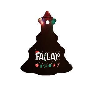 Fa (La)8 Funny Christmas Santa Fa La Math Teacher Ceramic Tree Ornament