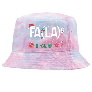 Fa (La)8 Funny Christmas Santa Fa La Math Teacher Tie-Dyed Bucket Hat