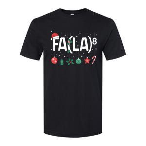 Fa (La)8 Funny Christmas Santa Fa La Math Teacher Softstyle CVC T-Shirt