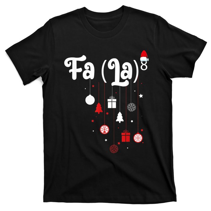 Fa (La)8 Funny Christmas Santa Fa La Math T-Shirt