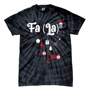 Fa (La)8 Funny Christmas Santa Fa La Math Tie-Dye T-Shirt