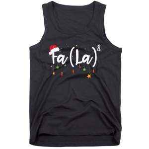 Fa (La)8 Funny Christmas Santa Fa La Math Tank Top