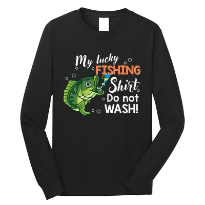 Funny Lucky Fishing Bass Fish Long Sleeve Shirt