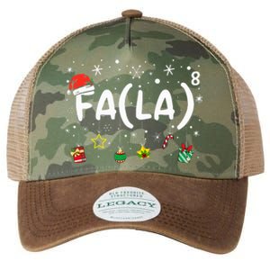 FA (LA)8 Funny Christmas Santa Fa La Math Teacher  Legacy Tie Dye Trucker Hat