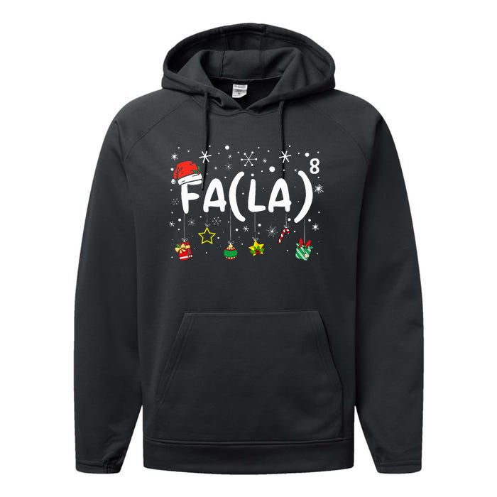 FA (LA)8 Funny Christmas Santa Fa La Math Teacher  Performance Fleece Hoodie