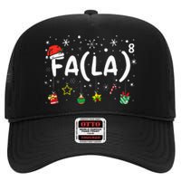 FA (LA)8 Funny Christmas Santa Fa La Math Teacher  High Crown Mesh Back Trucker Hat