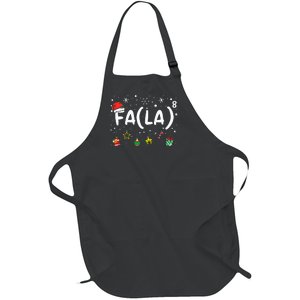 FA (LA)8 Funny Christmas Santa Fa La Math Teacher  Full-Length Apron With Pockets