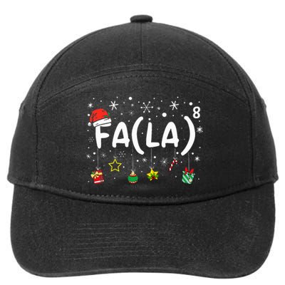 FA (LA)8 Funny Christmas Santa Fa La Math Teacher  7-Panel Snapback Hat