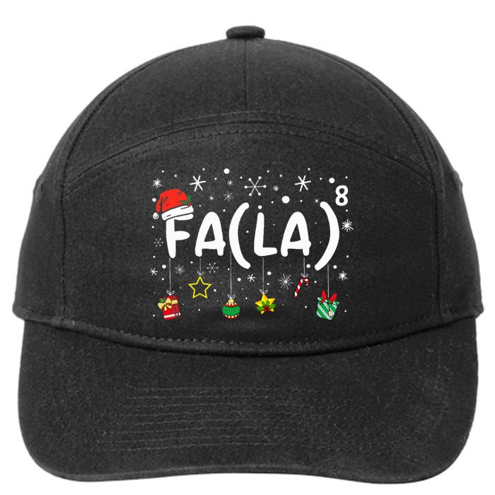 FA (LA)8 Funny Christmas Santa Fa La Math Teacher  7-Panel Snapback Hat