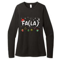 FA (LA)8 Funny Christmas Santa Fa La Math Teacher  Womens CVC Long Sleeve Shirt