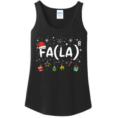 FA (LA)8 Funny Christmas Santa Fa La Math Teacher  Ladies Essential Tank