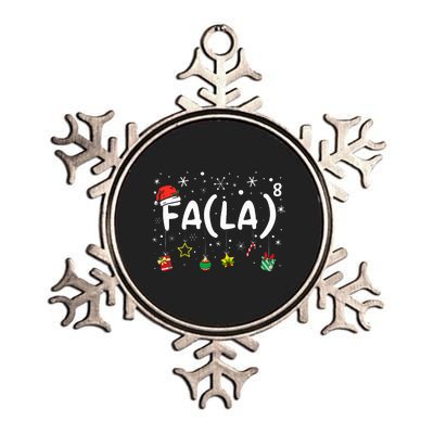 FA (LA)8 Funny Christmas Santa Fa La Math Teacher  Metallic Star Ornament