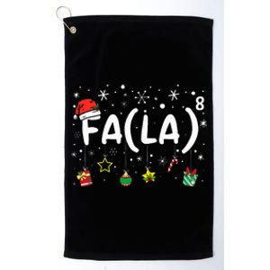 FA (LA)8 Funny Christmas Santa Fa La Math Teacher  Platinum Collection Golf Towel