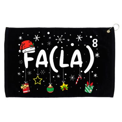 FA (LA)8 Funny Christmas Santa Fa La Math Teacher  Grommeted Golf Towel