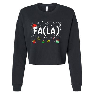 FA (LA)8 Funny Christmas Santa Fa La Math Teacher  Cropped Pullover Crew