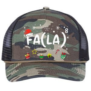 FA (LA)8 Funny Christmas Santa Fa La Math Teacher  Retro Rope Trucker Hat Cap