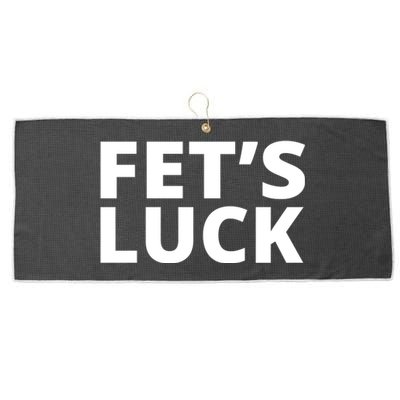 Fet's Luck Funny Large Microfiber Waffle Golf Towel