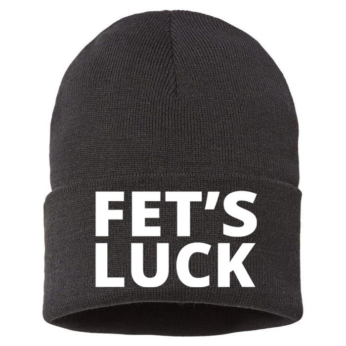 Fet's Luck Funny Sustainable Knit Beanie