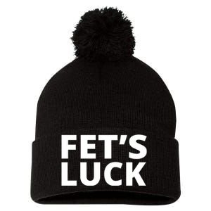 Fet's Luck Funny Pom Pom 12in Knit Beanie