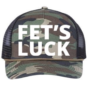 Fet's Luck Funny Retro Rope Trucker Hat Cap