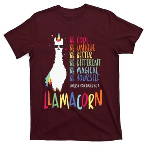 Funny Llamacorn Funny Cute Llama Unicorn T-Shirt