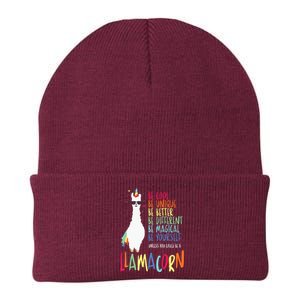 Funny Llamacorn Funny Cute Llama Unicorn Knit Cap Winter Beanie