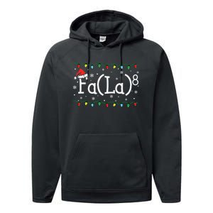 Fa (La)8 Funny Christmas Santa Fa La Math Teacher Performance Fleece Hoodie