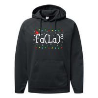 Fa (La)8 Funny Christmas Santa Fa La Math Teacher Performance Fleece Hoodie