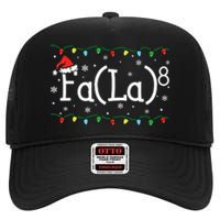 Fa (La)8 Funny Christmas Santa Fa La Math Teacher High Crown Mesh Back Trucker Hat