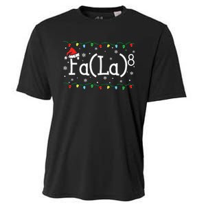 Fa (La)8 Funny Christmas Santa Fa La Math Teacher Cooling Performance Crew T-Shirt