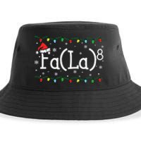 Fa (La)8 Funny Christmas Santa Fa La Math Teacher Sustainable Bucket Hat