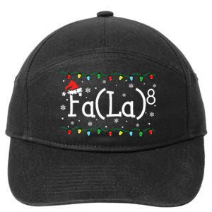 Fa (La)8 Funny Christmas Santa Fa La Math Teacher 7-Panel Snapback Hat