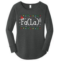 Fa (La)8 Funny Christmas Santa Fa La Math Teacher Women's Perfect Tri Tunic Long Sleeve Shirt