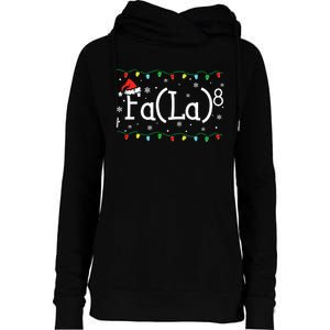 Fa (La)8 Funny Christmas Santa Fa La Math Teacher Womens Funnel Neck Pullover Hood