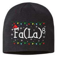 Fa (La)8 Funny Christmas Santa Fa La Math Teacher Sustainable Beanie