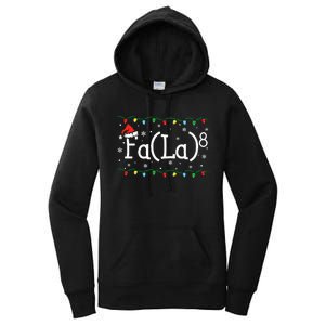 Fa (La)8 Funny Christmas Santa Fa La Math Teacher Women's Pullover Hoodie