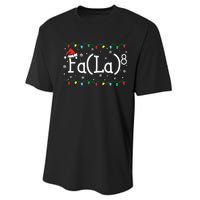 Fa (La)8 Funny Christmas Santa Fa La Math Teacher Performance Sprint T-Shirt