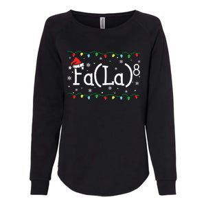 Fa (La)8 Funny Christmas Santa Fa La Math Teacher Womens California Wash Sweatshirt