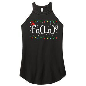 Fa (La)8 Funny Christmas Santa Fa La Math Teacher Women's Perfect Tri Rocker Tank