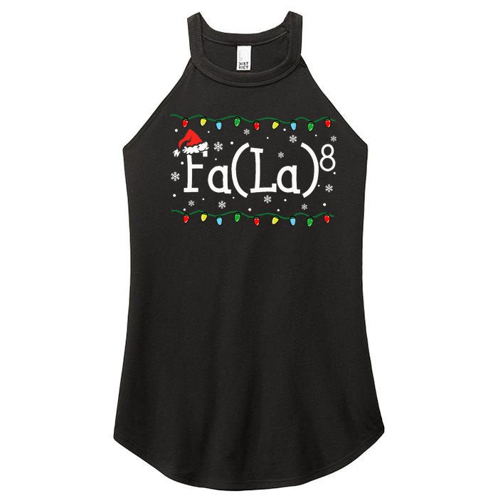 Fa (La)8 Funny Christmas Santa Fa La Math Teacher Women's Perfect Tri Rocker Tank