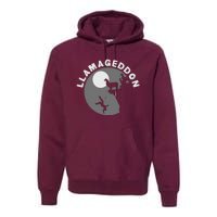 Funny Llamageddon For Llama Barnyard Lovers Premium Hoodie