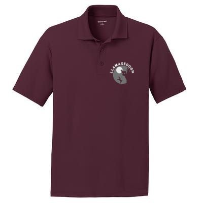 Funny Llamageddon For Llama Barnyard Lovers PosiCharge RacerMesh Polo