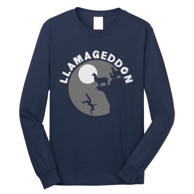 Funny Llamageddon For Llama Barnyard Lovers Long Sleeve Shirt